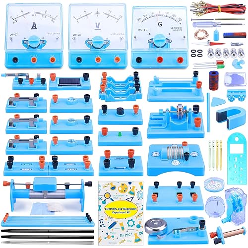 MATIFANER Physics Labs Basic Electricity Discovery Circuit and Magnetism Experiment kit for High School Students, STEM Kits for Learning Starter Electromagnetism Elementary Electronics