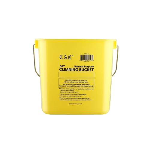 CAC Poly BTGP-6Y General Purpose Yellow Bucket 6 Qt.