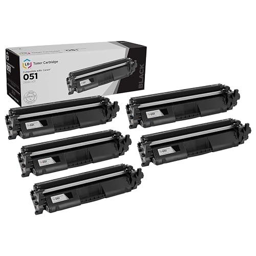 LD Products Compatible Toner Replacement for Canon 051 (Black, 5-Pk)