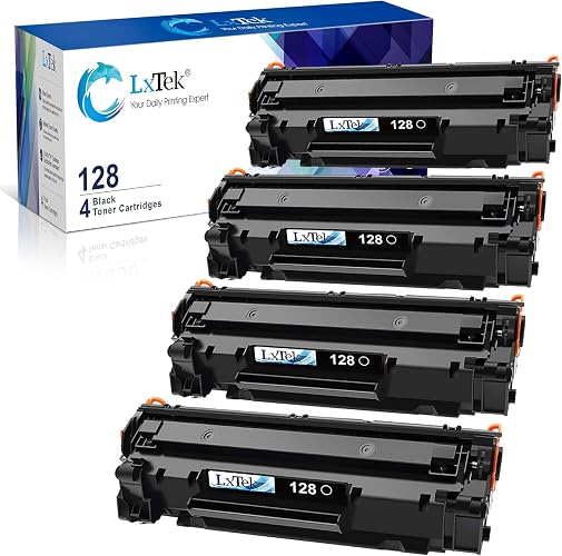 LxTek Compatible Toner Cartridge Replacement for Canon 128 Toner Cartridges | CRG128 Compatible with Canon ImageCLASS D530 D550 MF4570dw MF4770n FaxPhone L190 L100 (4 Black)