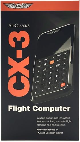 ASA CX-3 Flight Computer | Advanced Aviation Calculator for Student Pilots & Professionals | FAA Approved for Exams | ICAO-Compliant Digital E6B