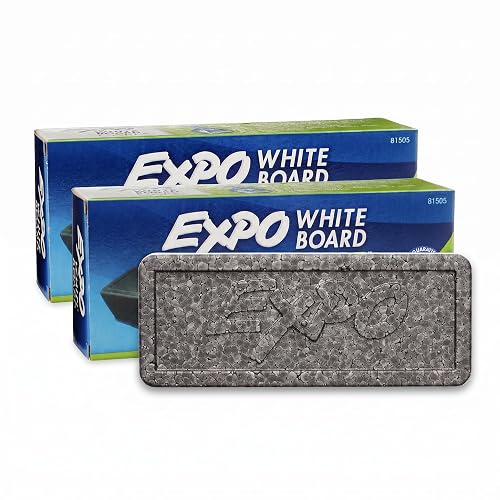 EXPO Dry Erase Soft Pile Block Whiteboard Eraser, 5-1/8 in. x 1-1/2 in. - Whiteboard, Calendar, Organization, Essential Supplies for Office, School, Classroom, Teachers 1 Count(Pack of 2)