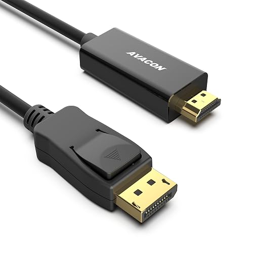 AVACON 4K DisplayPort to HDMI 6 Feet Cable, Uni-Directional DP 1.2 Computer to HDMI 1.4 Screen Gold Plated Cord for Lenovo, HP, ASUS, Dell and Other Brands