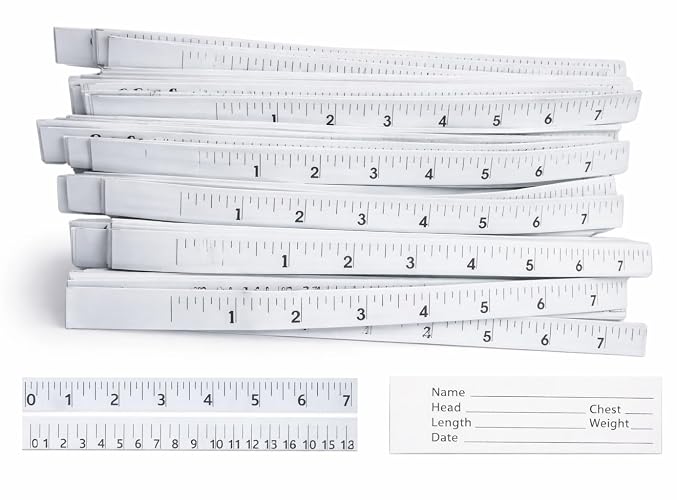 Disposable Paper Measuring Tape 36 Inch – English & Metric Medical Tape Measure with Patient Info Space (Pack of 100)