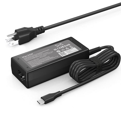 65W USB C Laptop Charger Compatible with HP Chromebook/Lenovo/Dell/Acer and More Chromebook Type C Power Cord
