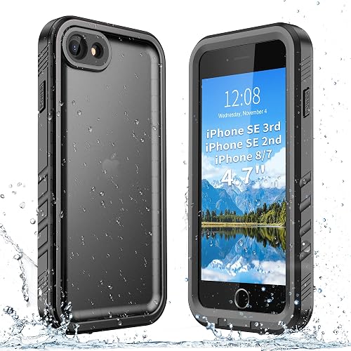 SPORTLINK IP68 Waterproof Shockproof Case for iPhone SE 3rd/SE 2nd/7/8 | Military-Grade,Heavy-Duty,Rugged Design,Full-Body Protection,Built-in Screen & Camera Protectors,Shockproof,Dustproof