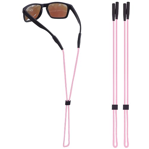Buyisgle Eye Glasses Holder Strap - Sunglasses Straps Cords for Men Women Kids - Eyeglass Holders Around Neck - Eyewear String Lanyard Retainer - 2 PCS (Pink)