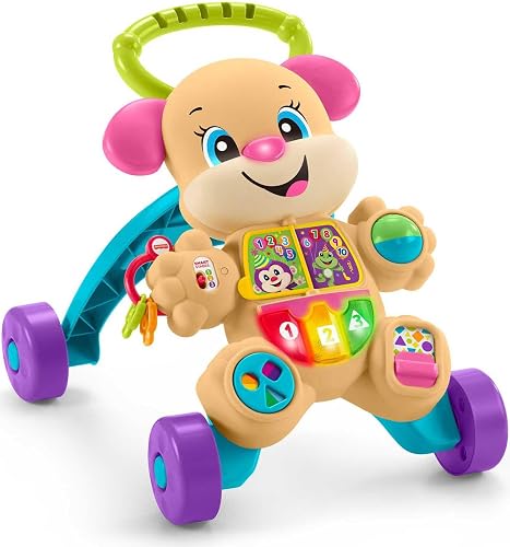Fisher-Price Laugh & Learn Smart Stages Learn with Sis Walker, Pink | Push Toy, Educational Music & Lights, Busy Activities, Baby & Toddler Ages 6+ Months