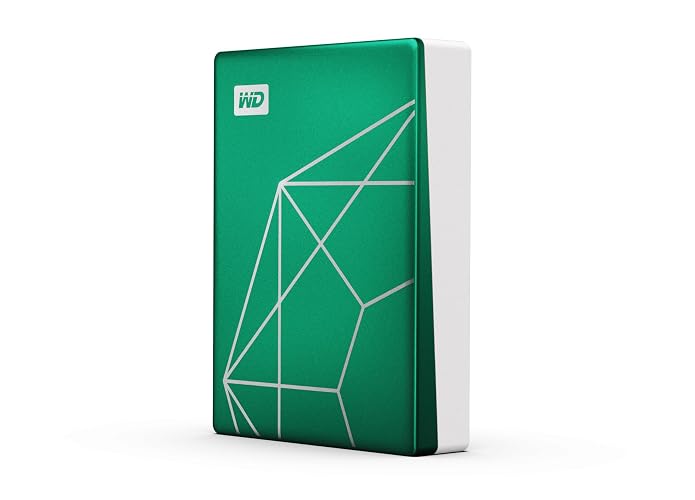 WD 6TB My Passport Ultra Portable Hard Drive HDD, 20th Anniversary Emerald Drive, USB-C, with Backup Software and Password Protection - WDBECU0060BGN-WESN