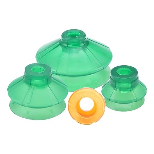 SPB1 10-80 Series PU Vacuum Suction Cups for Cardboard Boxes | Durable polyurethane grip, leak-free sealing, multi-size options, ideal for automated packaging lines.(SPB1-10,Green)