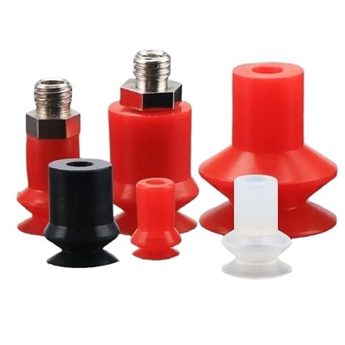 Industrial Robot Vacuum Sucker Silicone Rubber Suction Cups Pneumatic | Precision suction for automation, antistatic silicone, 20K+ cycles, compatible with Piab Ripple(B8 X 10PCS)