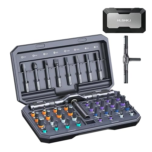 42 in 1 Magnetic Screwdriver Set, magnetic ratchet screwdriver set, Detachable ratcheting t handle, Portable Storage box, multitool set, Kit for Furniture, Electronics, Computer, Bike Repairs