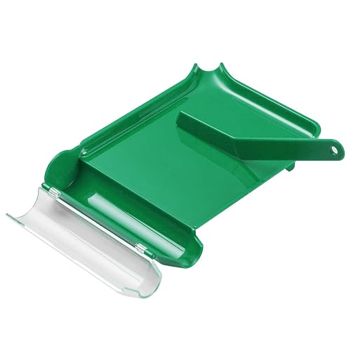 Medarchitect Right Hand Pill Counting Tray with L-Shaped Spatula, Green | Dual-channel food-grade surface made without BPA, with hinged compartment for sanitary tablet transfer