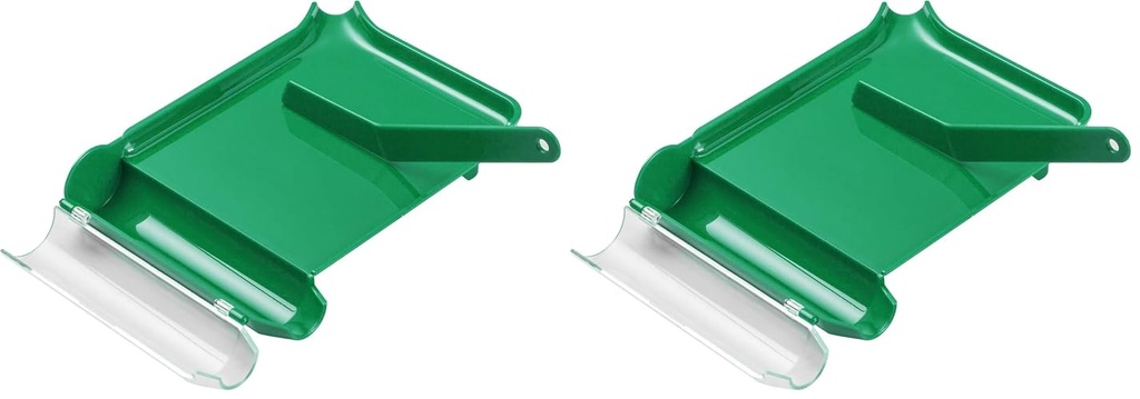 Medarchitect Right Hand Pill Counting Tray with L-Shaped Spatula, Green (Pack of 2)