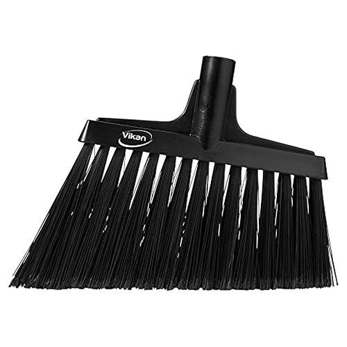 Vikan 29169 Split Bristle Angle Head Broom, Black