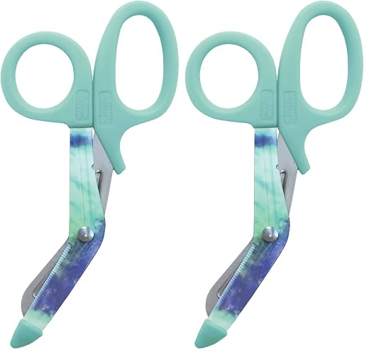Prestige Medical 5.5'' StyleMate Utility Scissor (Tie Dye Tropical Reef) (Pack of 2)