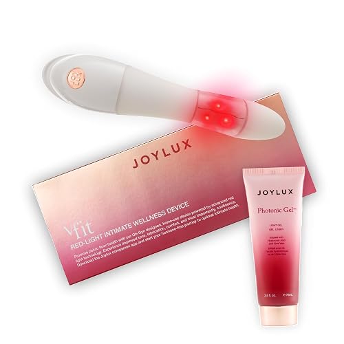 Joylux vFit Red Light Device and Photonic Gel Set for Women (2-Pack Set) | Feminine Wellness Device and Photonic Gel Contains Aloe Vera & Hyaluronic Acid for Added Moisture for At-Home Self-Care