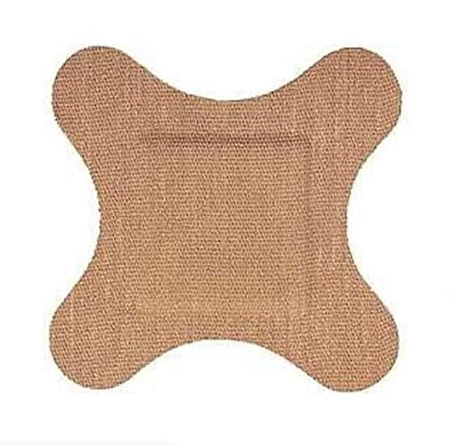 Flex-Band Fabric Adhesive Bandage, 4-Wing, 3" x 3", 50/BX | Sterile, latex-free 4-wing bandages designed for flexible coverage around elbows, heels, and contours