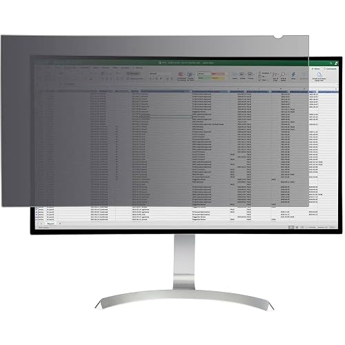 StarTech 32in 16:9 Monitor Privacy Screen Filter, Matte/Glossy Sides, TAA | Blue Light Reducing Screen Protector, Computer Screen Security Filter, Display, Film