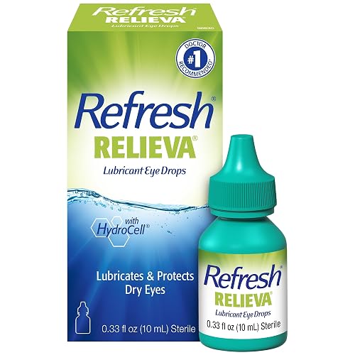 REFRESH RELIEVA Lubricant Eye Drops Artificial Tears, 0.33 fl oz (10 mL)