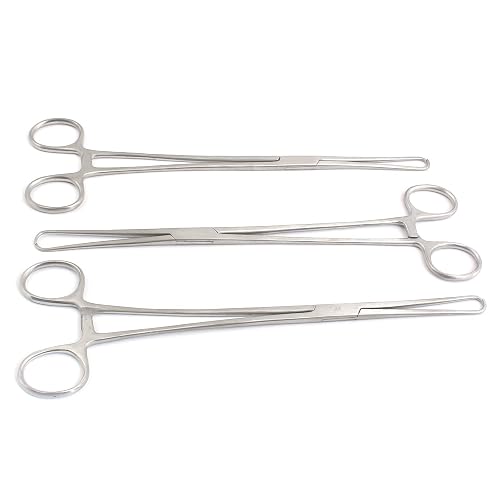 DDP Set of 3 Assorted Pozzi Tenaculum Forceps 10" Straight Stainless Steel
