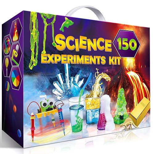 UNGLINGA 150 Experiments Science Kits for Kids Chemistry Lab S.T.E.MToys | Volcano, Crystal, Magic, Dig, Reation, Physics, Scientist Tools Set, Educational Project for Boys Girls Birthday Gifts Ideas