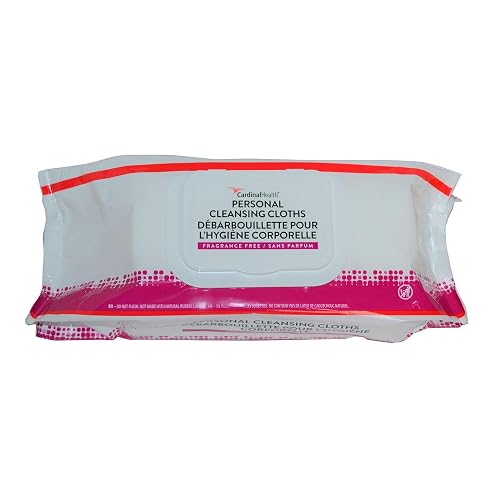 Cardinal Health Personal Cleansing Wipe 9 x 13" 2AWU-64, 1 Pack 64 Wipes | Personal Cleansing Wipe