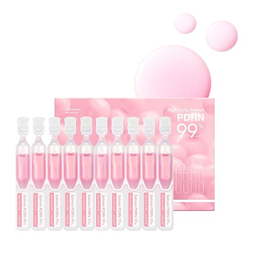 medicube Salmon DNA PDRN Pink One Day Serum | Intensive Ampoule with PDRN, Collagen, Glutathione, Hyaluronic Acid - Improves skin radiance and glow, Korean Skincare, 10ea