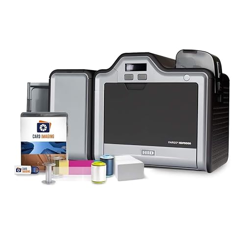 Card Imaging Fargo HDP5000e Dual Side Card Printer & Supplies Kit #96640