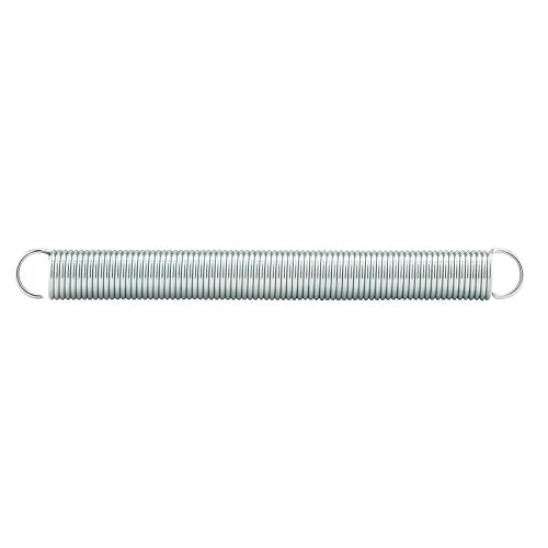 Prime-Line SP 9670 Extension Spring, Spring Steel Construction, Nickel-Plated Finish, 0.041 GA x 3/8 In. x 3-3/8 In., Single Loop Open (2 Pack)