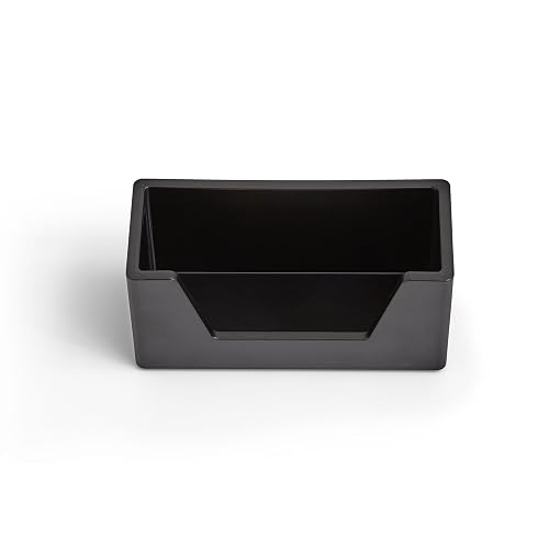 TRU RED Business Card Holder, Black, Desktop Organizer | Professional card display organizer for office and reception desks.