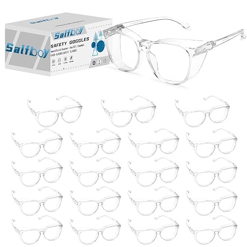 Salfboy Anti-Fog Safety Glasses Side Shields, ANSI Z87.1 Protective Eyewear | Impact Resistant, Scratch Resistant, Polycarbonate Safety Glasses for Men Women, for Construction, Woodworking, Landscaping