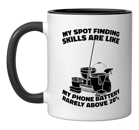 Cleaner Sanitation - Housekeeping Janitorial Cleaner Ceramic Mug, Black/White