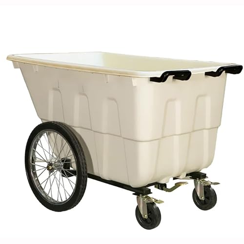 RFBXZPTADNU Plastic Janitorial Waste Cart, Small Wheels for Outdoor Use | Plastic Janitorial Waste Cart, For Property Management And Outdoor Cleaning(F)