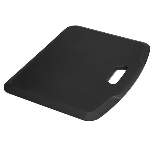 Mount-It! Anti Fatigue Floor Mat, 18x22, Black | Anti-slip, washable rubberized gel foam mat for standing desks, kitchens & offices.