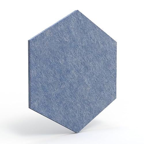 LUXOR RCLMHEX005 Reclaim Stick-On Decorative Acoustic Panels - Light Blue 6-Pack