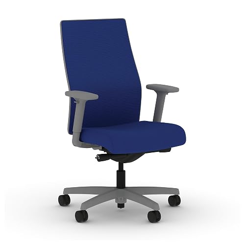 HON Ignition 2.0 Ergonomic Office Chair, Lumbar Support, Desk Chair, Cobalt | Ergonomic office desk chair with lumbar support, adjustable arms, office decor, workstation comfort for focused productivity