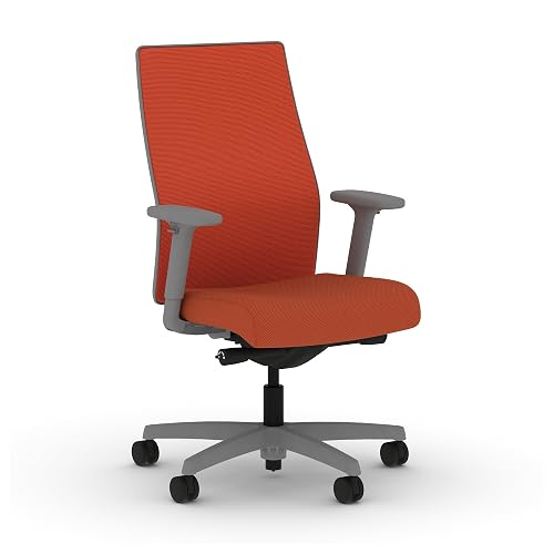 HON Ignition 2.0 Ergonomic Office Chair, Lumbar Support, Salamander | Ergonomic office desk chair with lumbar support, adjustable arms, office decor, workstation comfort for focused productivity