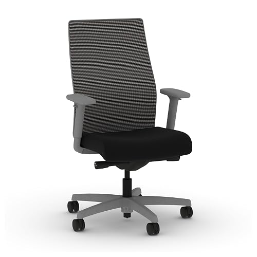 HON Ignition 2.0 Ergonomic Office Chair, Lumbar Support, Desk Chair, Black | Ergonomic office desk chair with lumbar support, adjustable arms, office decor, workstation comfort for focused productivity