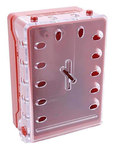 Brady Ultra Compact Lock Box - Wall-Mounted Lockout Tagout Lock Box, Without Locks - Red - 149173