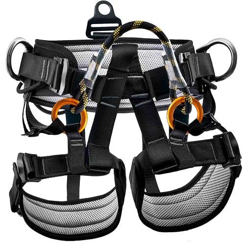 HandAcc Climbing belts, Thicken Professional Large Size Safety Seat Belts for Tree Climbing, Rescuing Work, Rappelling and Other Outdoor Adventure Activities