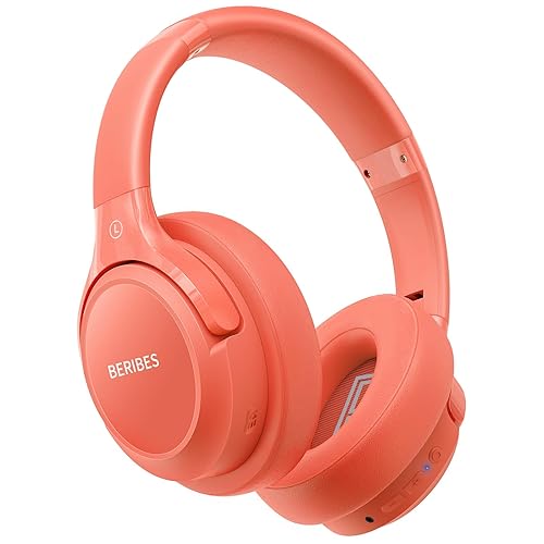 BERIBES Bluetooth Headphones Over Ear Wireless HiFi Stereo Headsets 65H 6EQ | Bluetooth 6.0,with Built-in HD Mic,Foldable Lightweight,Comfort Fit,Fast Charging,Deep Bass for Home Office Cellphone PC Ect.
