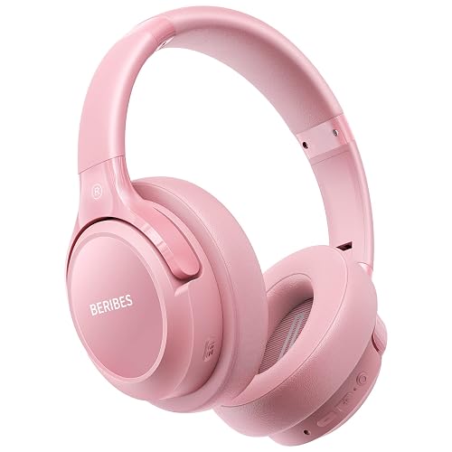 BERIBES Bluetooth Headphones Over Ear Wireless HiFi Stereo Headsets 65H 6EQ | Bluetooth 6.0,with Built-in HD Mic,Foldable Lightweight,Comfort Fit,Fast Charging,Deep Bass for Home Office Cellphone PC Ect.