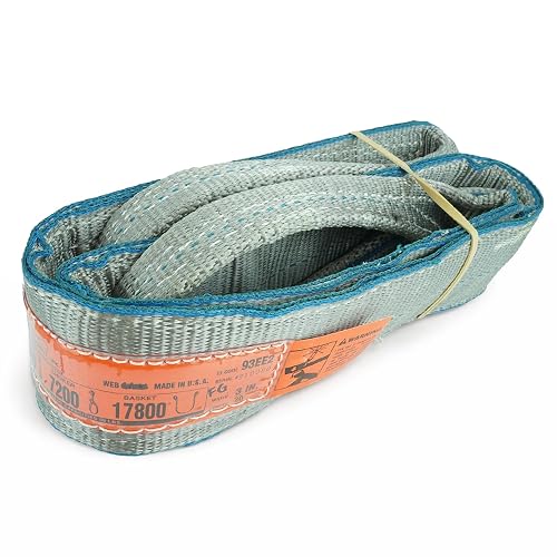 Chenango Supply Eye & Eye 2 Ply Rigging DD Slings | USA-Made, Heavy Duty, Marine Flo Guard Polyester, for Lifting & Material Handling (Multiple Sizes and Capacities)