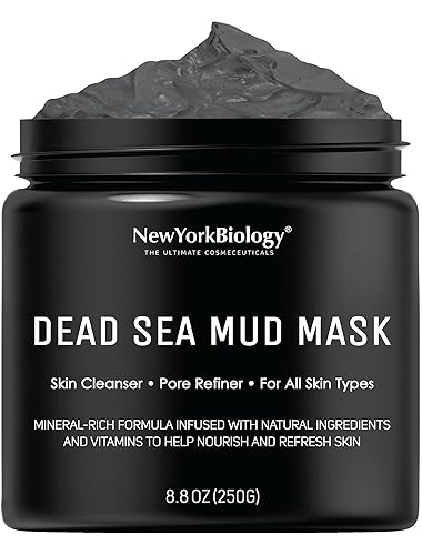 New York Biology Dead Sea Mud Mask for Face & Body - 8.8 oz | Spa Quality Pore Refiner for Oily Skin, Natural Skincare for Women & Men, Firms Skin for a Healthier Complexion