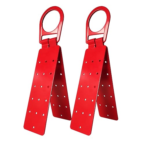 2 Pack Reusable Hinged Roof Anchor Bracket with D-Ring, Screw or Nail Down | Metal Temporary Safety Roof Equipment for Fall Protection, Adjustable Connector, Easy to Install, Nails Included.
