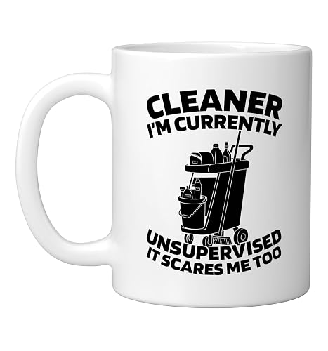 Cleaner Sanitation - Housekeeping Janitorial Cleaner Ceramic Mug, White