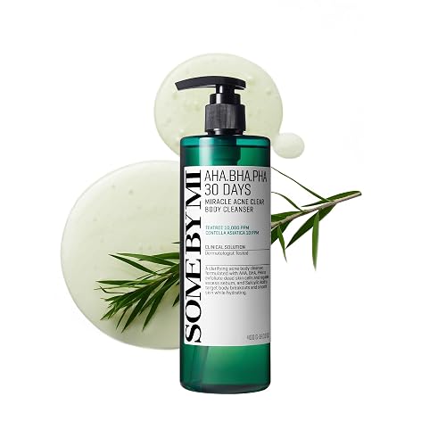 SOME BY MI AHA BHA PHA 30 Days Miracle Acne Clear Body Cleanser 14.1oz – Salicylic Acid & Tea Tree Acne Body Wash – Deep Cleansing, Sulfate & Paraben Free Korean Skin care