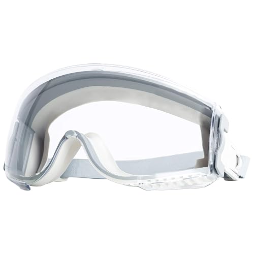 Honeywell Uvex Stealth Safety Goggles with Clear HydroShield Anti-Fog Lens, Grey Body & Neoprene Headband (S3960HS)