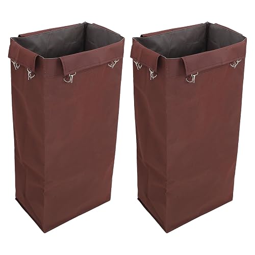 Tofficu Utility Cart with Reinforced Stitching for Janitorial Cart Side Bag Attachment Tear-Resistant Fabric Large Storage Capacity and Separate Compartments, Suitable for Indoor